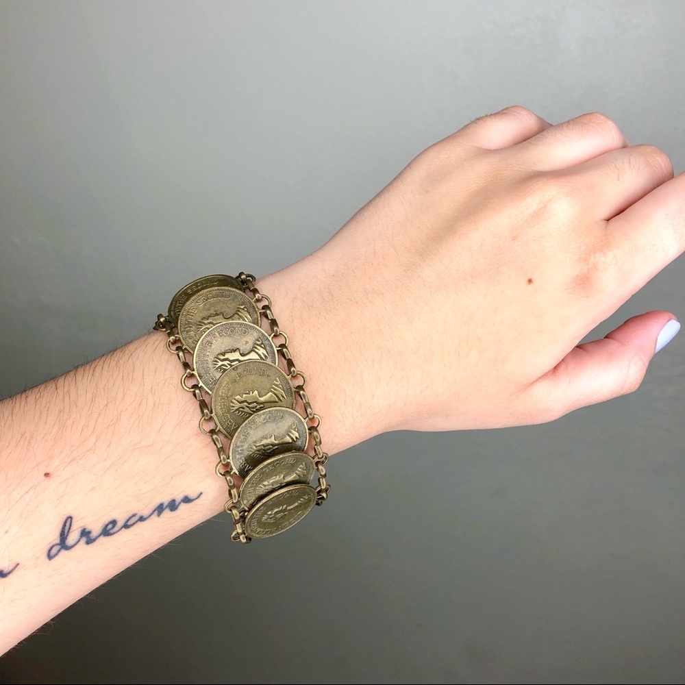 VTG gold coin bracelet
